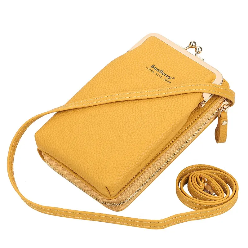Cellphone Wallet Lady Purse Phone Pouch Wristlet Clutch Crossbody Shoulder Bag