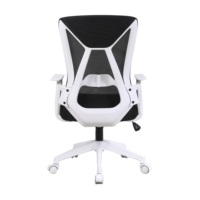 Chaise de bureau ergonomique moderne avec accoudoirs réglables et dossier en maille pliable, siège en mousse de nylon pour usage professionnel