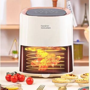 Friteuse à air électrique blanche 4L sans huile, thermostat réglable, panier en plastique antiadhésif PTFE, amovible, usage domestique, garantie 1 an - Product Image 2