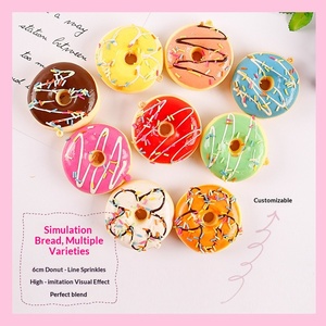 Jouet Squishy en PU à Rebond Lent, 6 cm, en Forme de Donut et de Pain, pour Filles et Garçons, Pendentif, Porte-clés, Autocollant de Réfrigérateur, à Pincer - Product Image 3