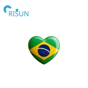 Fabricación de metal brasileño recuerdo personalizado Brasil país bandera mapa Pin insignia personalizado brasileño Brasil solapa Pin - Product Image 4