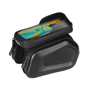 7 Inch Waterproof Hard Shell <b>Bicycle</b> Front <b>Frame</b> Bag with Touch Screen Top for Cellphone Bike Tube Hanging Cycling Storage Bag - Product Image 6