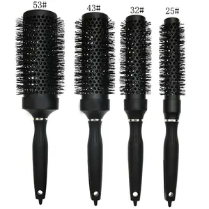 Thermal Barrel Brush Boar Bristle Hairbrush Hairdressing Curling Tool Extra Long Hair Round Brush For Hair Professional Oval