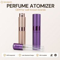 Flacon de parfum vaporisateur 8ml, 10ml, 15ml, rechargeable, décoratif, pour voyage, en métal, avec boîte
