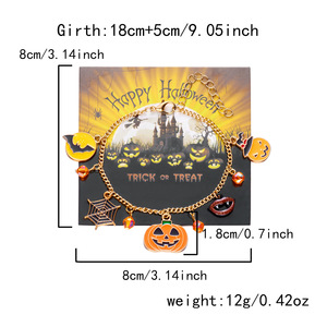 2025 superventas colgante <span class=keywords><strong>de</strong></span> Halloween combinación pulsera fantasma calabaza murciélago araña diseño <span class=keywords><strong>Web</strong></span> moda mujer pulsera <span class=keywords><strong>de</strong></span> Halloween - Product Image 3