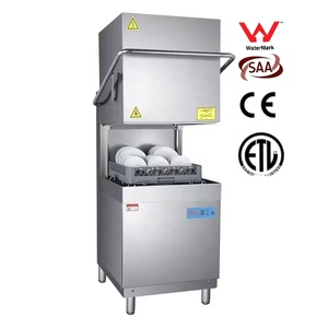 QFLY 10000W + Acero inoxidable 304 Lavavajillas automático de alta temperatura Certificado CE/ETL 208-380V 500 Placas/Hora 1 año - Product Image 1