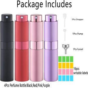 ขวดน้ำหอมแบบพ่นขนาด 10 มล. สีขาวด้าน ดำ ชมพู แบบพกพา เติมได้ - Product Image 2