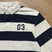 Chemises de golf à manches longues avec logo brodé personnalisé de haute qualité, 100% coton, t-shirt rayé surdimensionné pour hommes