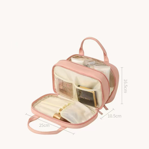 Biểu Tượng Tùy Chỉnh Bán Sỉ Thiết Kế Mới Xử Lý Trang Điểm Túi Đa Ngăn Không Thấm Nước Vệ Sinh Cá Nhân Pouch Túi Mỹ Phẩm Cho Du Lịch - Product Image 6