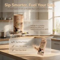 Private Label Wei-eiwit ter ondersteuning van spiergroei, Mocha smaak, hoog eiwitgehalte, instant koffiepoeder