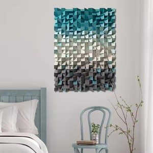 JZ Hiện Đại Handmade Gỗ Khắc Khảm Tác Phẩm Nghệ Thuật 3D Trừu Tượng Hình Học Thiết Kế Tường Sơn Trang Trí Nội Thất Gỗ Tường Nghệ Thuật - Product Image 3