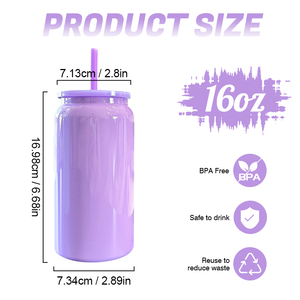25 Pièces/Carton Gobelet <span class=keywords><strong>Isotherme</strong></span> en Acier Inoxydable de 16 oz, Peint par Pulvérisation Colorée et Personnalisable par Sublimation, pour Bière - Product Image 2