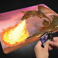 Tapis de jeu de cartes en néoprène personnalisé, base antidérapante, tapis de jeu de table TCG, bords cousus pour jeux de société