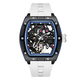 CHANCE 9-198G-1 Orologi Meccanici <span class=keywords><strong>Blu</strong></span> Cielo all'Ingrosso, Cassa in Acciaio, Tourbillon <span class=keywords><strong>Automatico</strong></span>, Quadrante Scheletrato di Lusso per Uomo - Product Image 2