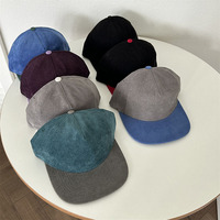 5 Paneel Ongestructureerde Snapback Hoed Met Borduurwerk Logo, 5 Panel Corduroy Baseballpet Hoed
