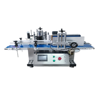 Machine d'étiquetage automatique de bouteilles rondes, machine d'étiquetage à adhésif pour bocaux en verre, boîtes en plastique, emballages cosmétiques et alimentaires
