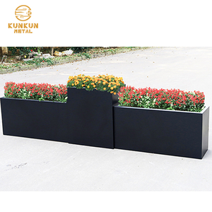Wall <strong>Planters</strong> Pot <strong>Box</strong> Outdoor Flower <strong>Box</strong> with <strong>Trellis</strong> Modern Home Garden Decorative Powder Coated Aluminum Alloy <strong>Planter</strong> - Product Image 5