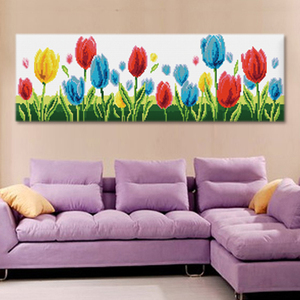 Tulipe bricolage pour coussin kit de <span class=keywords><strong>crochet</strong></span> de verrouillage <span class=keywords><strong>point</strong></span> de croix, kits de <span class=keywords><strong>crochet</strong></span> de verrouillage pour adultes grande taille - Product Image 1