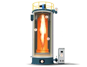 La caldera de agua caliente de presión atmosférica de gas de aceite automática vertical de la serie CLHS de alta calidad LXY produce una gran cantidad de vapor