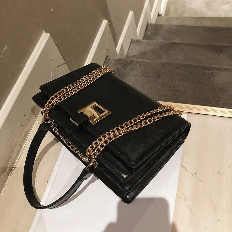 Bolsa de couro de mensageiro, promoção de pulseira de cor pura barata para mulheres