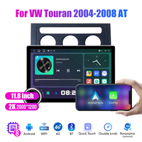 11.8 "Berlian tombol ganda 2K QLED layar 2 Din Radio mobil Android untuk VW Touran 2004-2008 at Stereo Android Auto Carplay