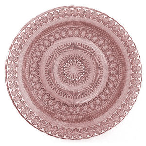 طبق زجاجي فاخر مزخرف بزهور ذهبية مع لون أخضر لعام 2025 - Product Image 4