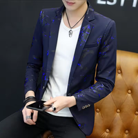 Impression personnalisée costumes décontractés pour hommes tendance de la mode coréenne veste de costume vente directe au comptant