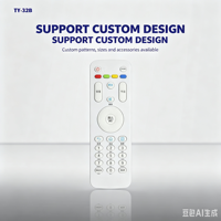 Télécommande en plastique anti-choc à code fixe TY-32B 433 MHz avec 4 boutons et portée de 20 m pour TV