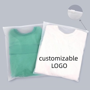 Bolsas de Embalaje de Plástico CPE Reciclables con Cierre de Cremallera Esmerilado Personalizadas de Fábrica, Logotipo Impreso, Color Personalizado VANTUR Y-261014-06 para Ropa - Product Image 1