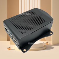 2021 Raspberry Pi 5b papan logam warna hitam penutup dengan 100mm ukuran Vesa lengan Mounting Plate