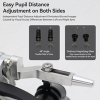 Loupes dentaires prismatiques électriques professionnelles 6X 5X 4X avec lumière LED sans fil, ergonomiques et réglables pour la chirurgie binoculaire
