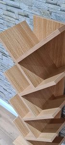 Tree Bookshelf 8 Tier Floor Standing <strong>Oak</strong> Bookcase with Wooden <strong>Shelves</strong> Rack Display <strong>Unit</strong> for Living Room Home Office - Product Image 3