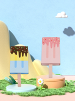 Boîtes cadeaux en papier en forme de sucette glacée 3D, boîtes pliables en papier pour glaces, boîtes à dragées pour fête, mini boîtes à friandises pour anniversaire, mariage