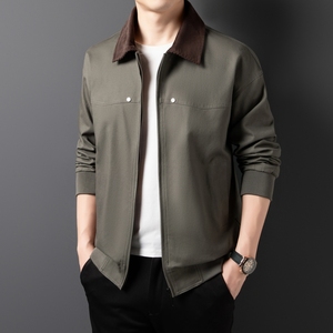 เสื้อแจ็กเก็ตสำหรับผู้ชายวัยกลางคนธุรกิจวัยกลางคนวัยกลางคนเสื้อโค้ทบางลำลองโลโก้ออกแบบได้ตามต้องการสำหรับฤดูใบไม้ผลิและฤดูร้อน - Product Image 4