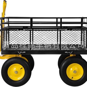 Steel Garden <b>Cart</b> 1400 Lb Capacity Four Wheel Durable <b>Tool</b> Transport <b>For</b> Outdoor Use - Product Image 2