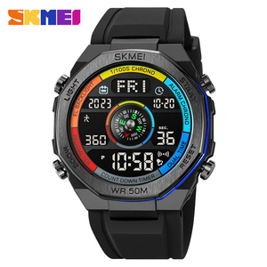 Skmei Sports Electronic Watch Men 50M Waterproof LED Display Multifunctional Chronograph Outdoor Running Watch - Product Image 4