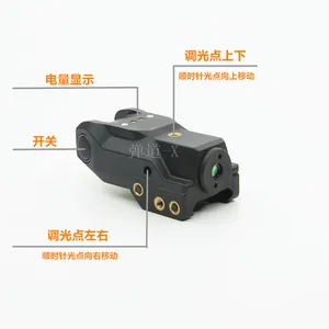 Ballistic-x Mini Laser màu xanh lá cây Sight với cực thấp cơ sở cảm ứng chuyển đổi cho sạc nhanh ngoài trời săn bắn thiết bị