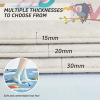 Maßgefertigter Memory-Schaum Tatami-Bodenteppich Rutschfeste Baby-Krabbelmatte Bedruckte Flanell-Mittelbereich-Teppiche