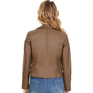 Veste en cuir véritable pour femme, design unique et très vendu, veste unie pour femme - Product Image 6