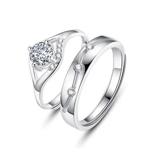SS-5204 Свадебные покрытые фианитами с алмазным блеском, роскошный подарок дизайн eourpe Стиль Циркон 925 стерлингового серебра обручальное кольцо