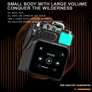 Loa K15 <span class=keywords><strong>Cool</strong></span> Mech Cyberpunk tích hợp màn hình LED cảm ứng, hỗ trợ lịch, điều chỉnh âm lượng, thông báo thời tiết, đèn RGB, kết nối BT 5.4 - Product Image 6