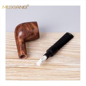 Muxiang Wooden Smoking Pipe Straight Type 9mm Tenon Joint Tobacco Pipe Personal Gift - Product Image 5
