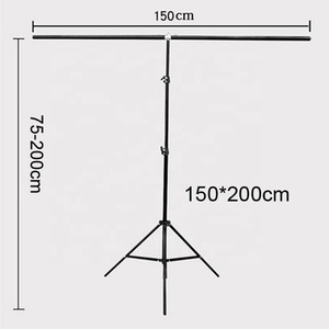 Support de <span class=keywords><strong>fond</strong></span> en forme de T pour photographie, vidéo studio <span class=keywords><strong>photo</strong></span>, selfie, support de <span class=keywords><strong>fond</strong></span> en PVC, 2x1.5m - Product Image 5