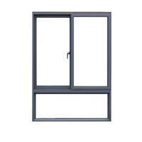 RG90.7 Puerta y ventana Pantalla deslizante Ventana Aislamiento térmico personalizado Aleación de aluminio Ventana corredera con mosquitera