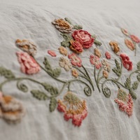 Literie de luxe haut de gamme en chanvre naturel avec broderie florale, durable, absorbant l'humidité, séchage rapide, housse de couette et taie d'oreiller pour la maison