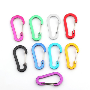 Aluminum <b>Gourd</b> Shape Carabiner 5.0cm Length 10kg Load Outdoor Hook Backpack Water <b>Bottle</b> Use - Product Image 5