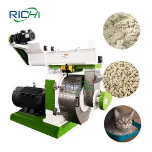 Richi Hot Koop 1-10 T/h Grenen Zaagsel Bentoniet Tofu Kattenbakvulling Making Machine Voor Kat Zand Kattenbakvulling Pellets