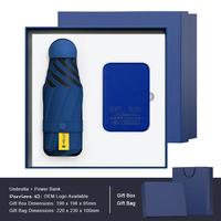 Ensemble cadeau promotionnel électronique : parapluie avec batterie externe, ensemble cadeau d'entreprise, cadeaux de mariage, articles cadeaux