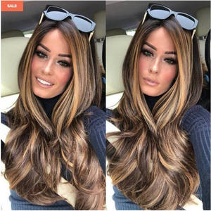 Peluca de Cabello Humano Natural con Encaje Frontal, Estilo Europeo Americano, para Mujer, con Raya en Medio, Larga, Rizada, con Rizos Grandes, Negra, No Remy, Todos los Colores Disponibles - Product Image 4