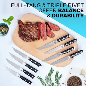 Juego de Cuchillos de Cocina al por Mayor, Juego de Cuchillos de Acero Inoxidable de 8 Piezas, Juego de Cuchillos de Doble Cara con Succión - Product Image 2